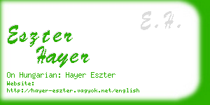 eszter hayer business card